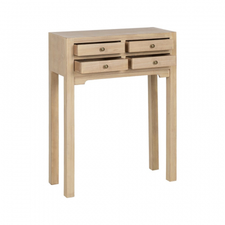 Consolă îngustă 4 sertare lemn paulownia – vedere frontală elegantă [2]