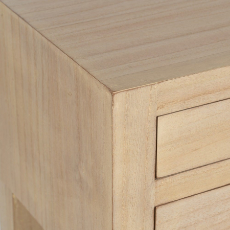 Consolă îngustă 4 sertare lemn paulownia – vedere frontală elegantă [5]