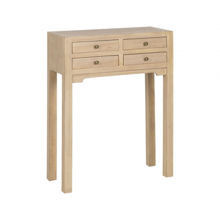 Consolă îngustă 4 sertare lemn paulownia – vedere frontală elegantă [1]