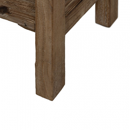 Consolă din brad rustic – cu sertar și raft decorativ [10]