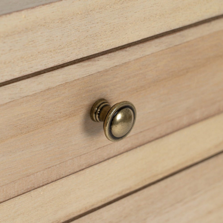 Consolă cu 6 sertare paulownia – vedere frontală, design natural [6]