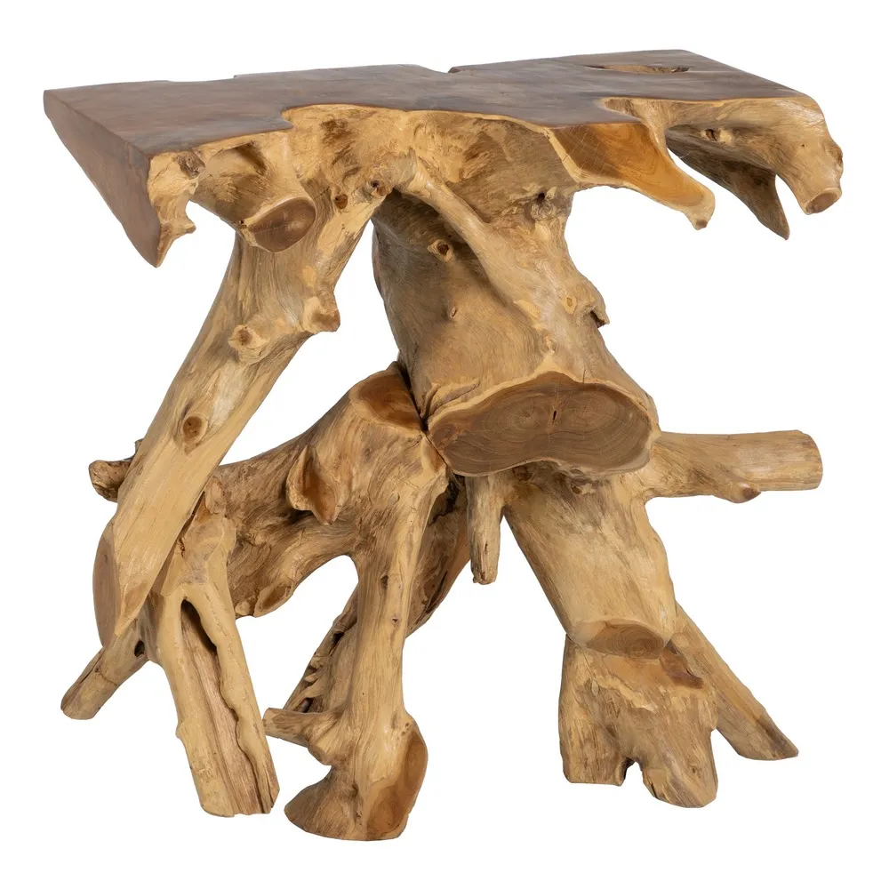 Colectia noua - Consola lemn tec natural, culoare lemn natural - creativdeco.ro