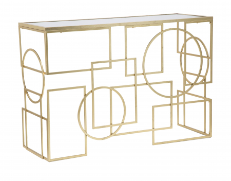 Consola Marie, metal auriu, oglinda - CreativDeco.ro [4]