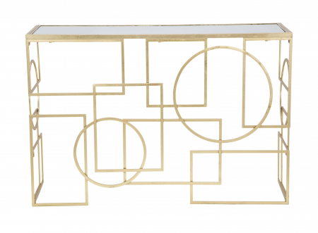 Consola Marie, metal auriu, oglinda - CreativDeco.ro [5]