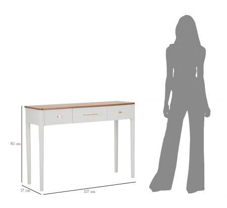 Consola alba din lemn si MDF Matera | CreativDeco [7]