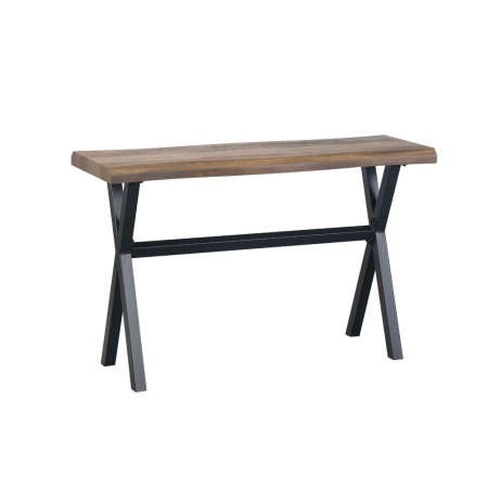 Console - Consolă nuc negru Brick cu cadru metalic