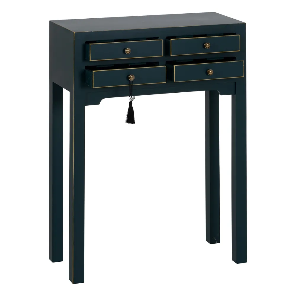 Consola ingusta design oriental albastru-verzui | Mobilier hol [2]