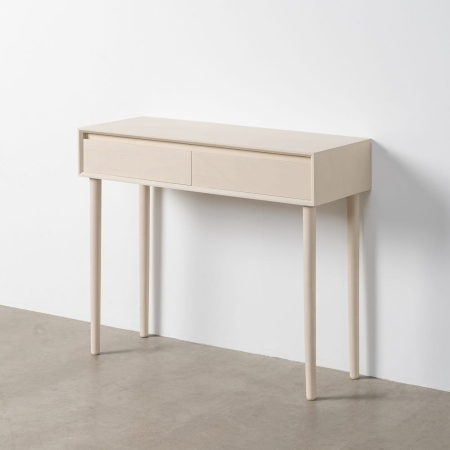 Console - Consolă pentru hol din MDF crem cu sertar