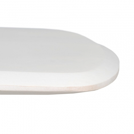 Consolă albă sculpturală din lemn de acacia – design elegant și artistic [3]