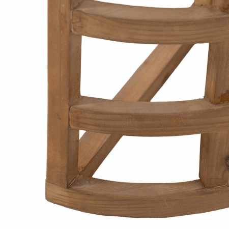 Consolă ovală lemn natur Ixia – vedere frontală artistică [7]