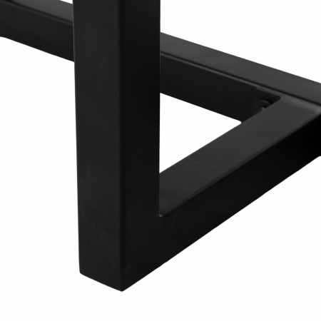 Consolă semirotundă Ixia – mango honey și structură metalică – vedere frontală [6]