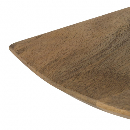 Consolă semirotundă Ixia – mango honey și structură metalică – vedere frontală [2]