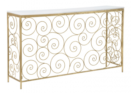 Mobilier - Consola Spiral marmura, auriu alb