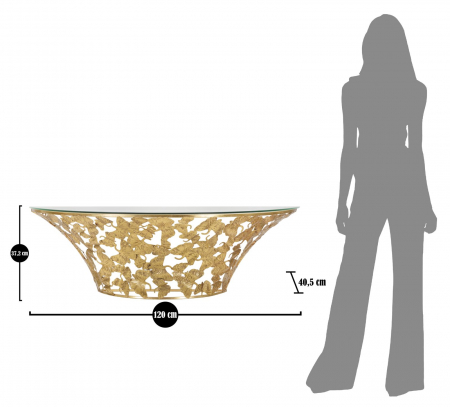 Consola perete frunze ginkgo | Design italian CreativDeco [5]