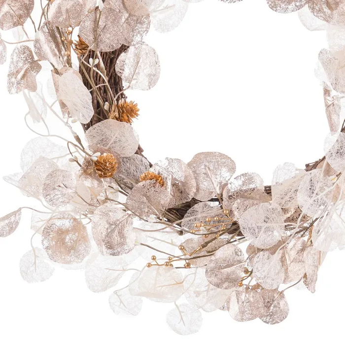 Coroana decorativa ivory pentru Craciun - CreativDeco [1]