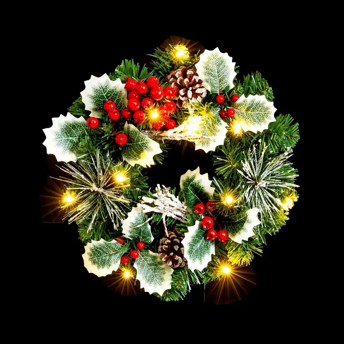 Obiecte decorative - Coronita Decorativa cu LED-uri CreativDeco - Decoratiune Luminoasa pentru Craciun