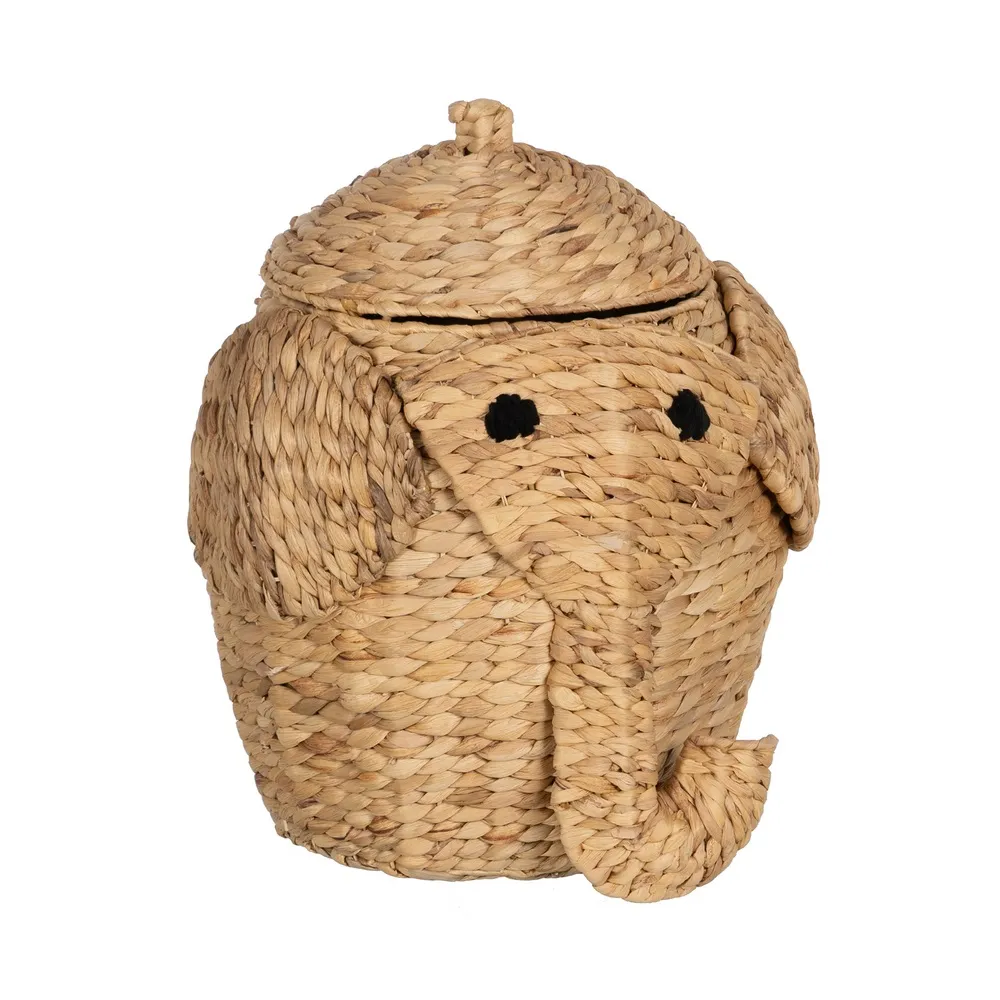 Coșuri depozitare - Coș de Depozitare cu Capac Elefant- Prietenii Animalelor | solutii organizare jucării| CreativDeco