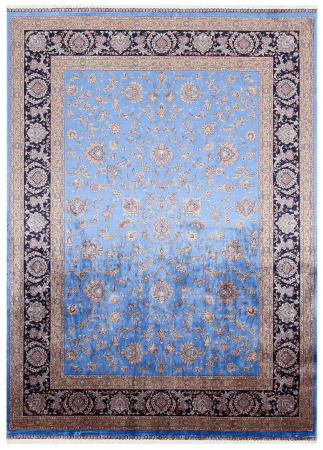 Textile - Covor persan albastru Qoum Shah|Covoare orientale clasice