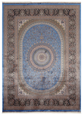 Textile - Covor persan albastru Qoum Shah|Covoare orientale clasice
