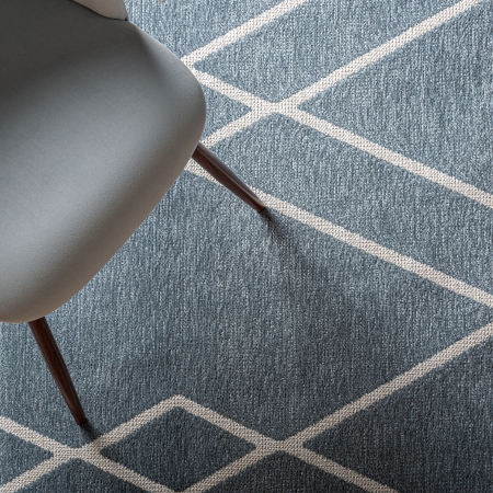 Covor albastru geometric|Covoare contemporane mari [3]
