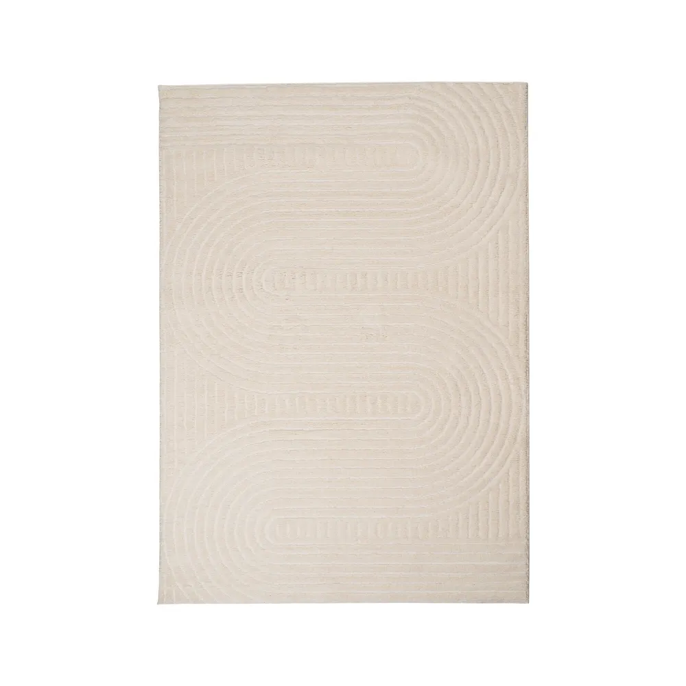Covoare - Covor Bej cu Model Geometric | Covoare Versatile | CreativDeco