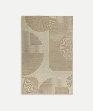 Textile - Covor Idóia bej cu forme geometrice