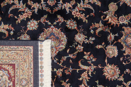 Covor persan bleumarin Qoum Shah|Covoare orientale mari [4]