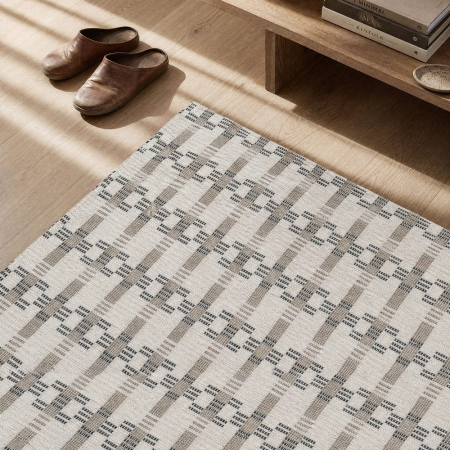 Modern - Covor cu model geometric din lana si bumbac