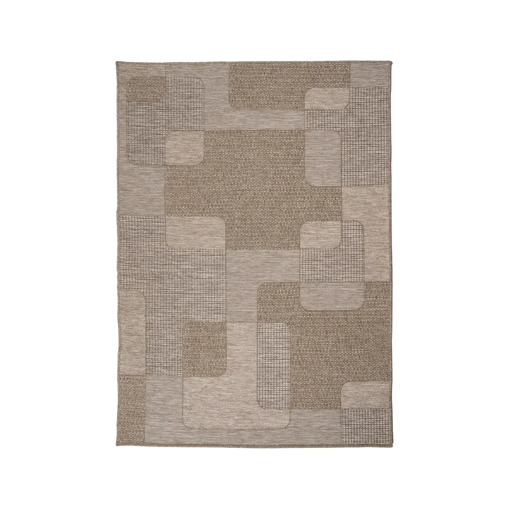Textile - Covor exterior geometric bej mic | Covoare pentru balcon