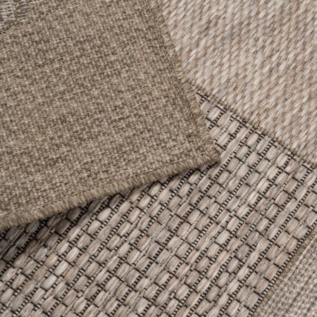 Covor exterior geometric bej mare | Covoare moderne [1]
