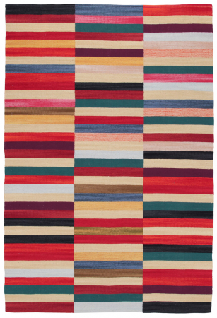 Textile - Covor rustic multicolor Frick|Covoare traditionale din bumbac
