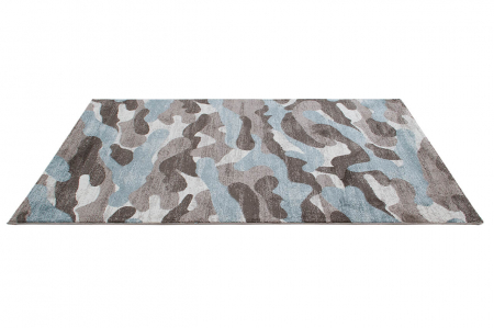 Covor modern camuflaj albastru deschis-gri|Covoare contemporane premium [5]