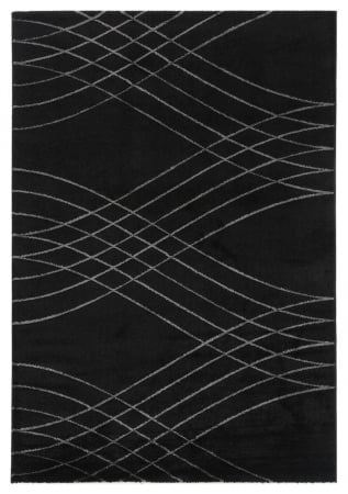Textile - Covor contemporan geometric negru|Covoare moderne premium