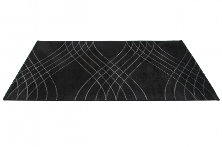 Covor contemporan geometric negru|Covoare moderne premium [3]