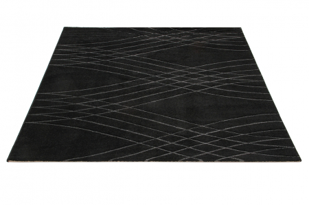 Covor contemporan geometric negru|Covoare moderne premium [1]
