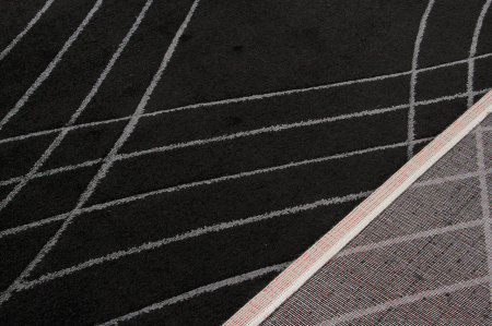 Covor contemporan geometric negru|Covoare moderne premium [6]