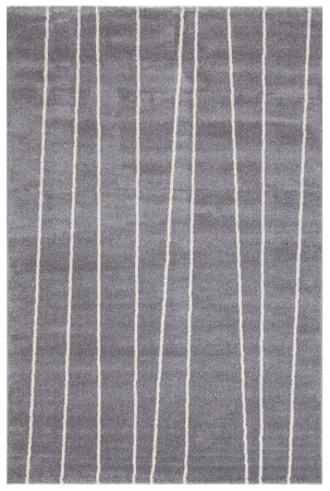 Textile - Covor modern geometric alb-gri|Covoare contemporane premium