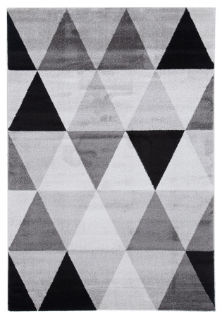 Textile - Covor modern geometric gri|Covoare contemporane premium