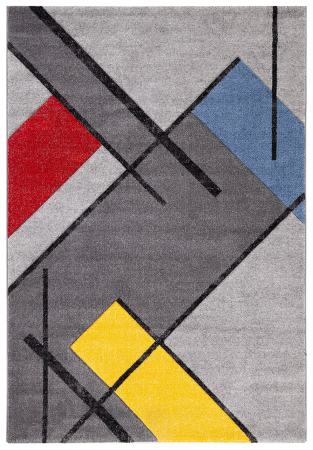 Textile - Covor contemporan geometric gri|Covoare moderne premium