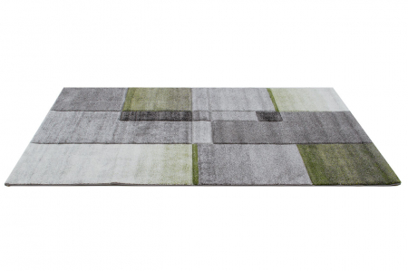 Covor modern geometric verde-gri|Covoare contemporane premium [3]