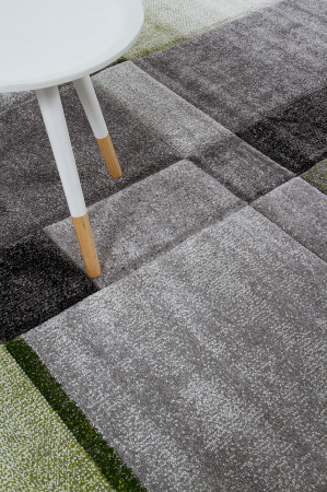 Covor modern geometric verde-gri|Covoare contemporane premium [5]