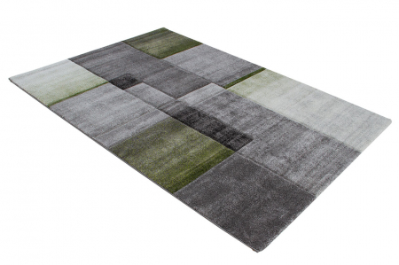 Covor modern geometric verde-gri|Covoare contemporane premium [2]