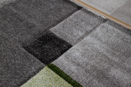 Covor modern geometric verde-gri|Covoare contemporane premium [7]