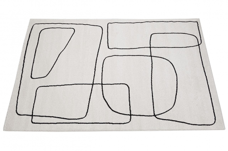 Covor modern abstract ivory negru|Covoare moderne premium [2]