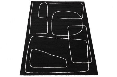 Covor modern abstract negru ivory|Covoare moderne premium [1]