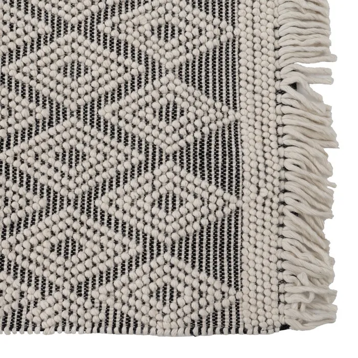 Covor lana alb-negru etnic | Covoare unice CreativDeco [4]
