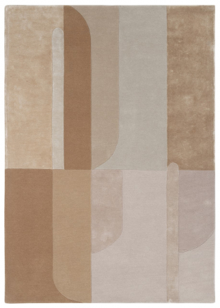 Textile - Covor modern geometric bej|Covoare moderne premium