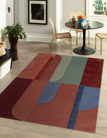 Covor modern distinctiv teracota|Covoare moderne premium [7]