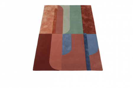 Covor modern distinctiv teracota|Covoare moderne premium [1]