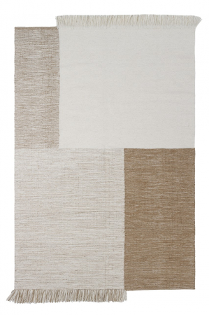 Textile - Covor modern geometric bej|Covoare naturale premium